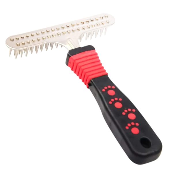 61O2Ho+6lSL._SL1500_ Double Row Pins Shedding and Dematting Undercoat Rake Comb for Dogs and Cats