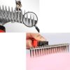 Double Row Pins Shedding and Dematting Undercoat Rake Comb for Dogs and Cats