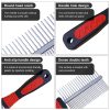 Pet Duo Side Stainless Steel Grooming Comb for Dogs & Cats Long Short Hair