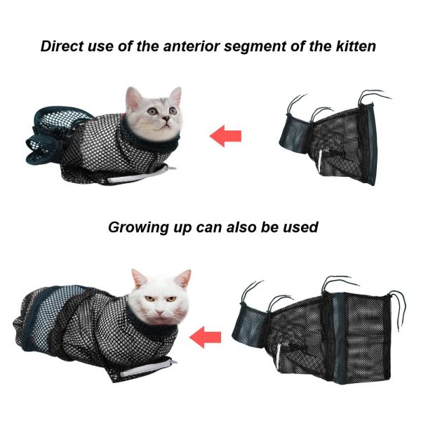 71xS2gFkAiL._SL1000_ Adjustable, Anti Scratch & Bite Restraint Polyester Mesh Cat or Dog Grooming Bag