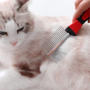 Pet Duo Side Stainless Steel Grooming Comb for Dogs & Cats Long Short Hair