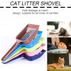 Pet Plastic Litter Scoop with Long Handle for Pets, Cats, Kittens