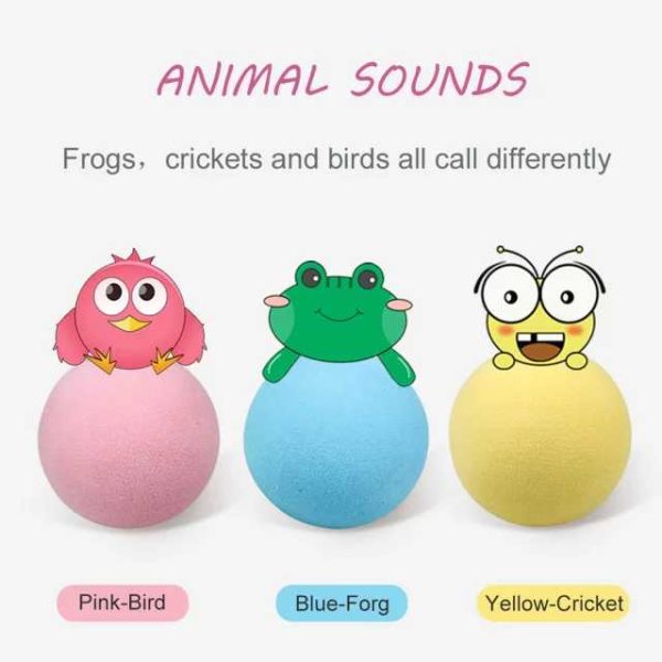 Interactive Cat Chirping Toy Ball with Cat Nip