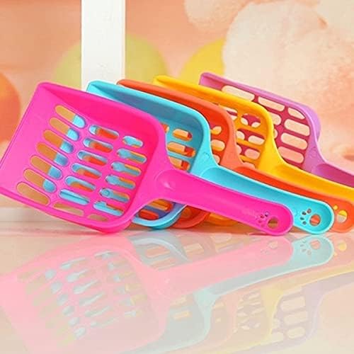 Pet Plastic Litter Scoop with Long Handle for Pets, Cats, Kittens