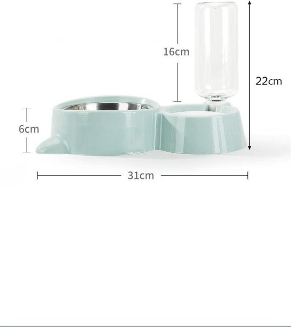 Automatic Pet Feeder and Water Dispenser, Pet Food and Water Feeder Bowls with Automatic Pet Water Bottle for Small Large Dog, Cats and Rabbits
