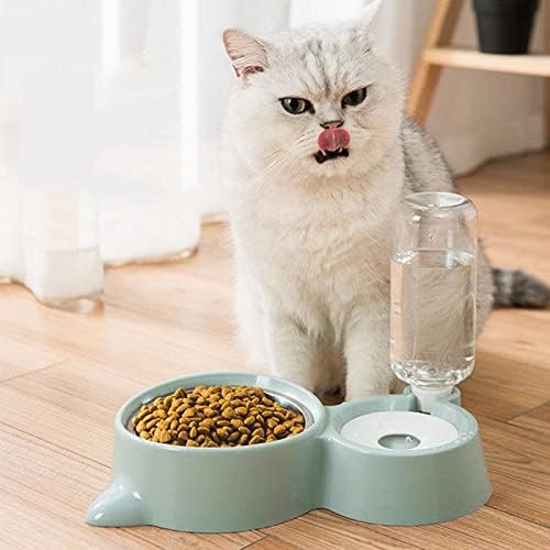 Automatic Pet Feeder and Water Dispenser, Pet Food and Water Feeder Bowls with Automatic Pet Water Bottle for Small Large Dog, Cats and Rabbits