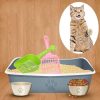 Pet Plastic Litter Scoop with Long Handle for Pets, Cats, Kittens