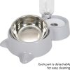 Automatic Pet Feeder and Water Dispenser, Pet Food and Water Feeder Bowls with Automatic Pet Water Bottle for Small Large Dog, Cats and Rabbits