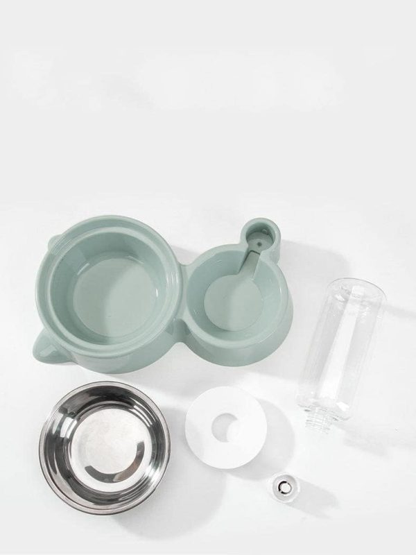Automatic Pet Feeder and Water Dispenser, Pet Food and Water Feeder Bowls with Automatic Pet Water Bottle for Small Large Dog, Cats and Rabbits