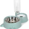 Automatic Pet Feeder and Water Dispenser, Pet Food and Water Feeder Bowls with Automatic Pet Water Bottle for Small Large Dog, Cats and Rabbits