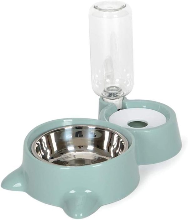 Automatic Pet Feeder and Water Dispenser, Pet Food and Water Feeder Bowls with Automatic Pet Water Bottle for Small Large Dog, Cats and Rabbits