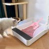 Pet Plastic Litter Scoop with Long Handle for Pets, Cats, Kittens