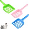 Pet Plastic Litter Scoop with Long Handle for Pets, Cats, Kittens