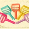 Pet Plastic Litter Scoop with Long Handle for Pets, Cats, Kittens