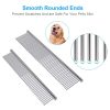 Pet Steel Combs with Rounded Teeth and Non-Slip Grip Handle for Removing Matted Fur for  Dogs & Cats