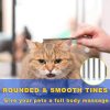 Pet Steel Combs with Rounded Teeth and Non-Slip Grip Handle for Removing Matted Fur for  Dogs & Cats