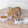 Automatic Pet Feeder and Water Dispenser, Pet Food and Water Feeder Bowls with Automatic Pet Water Bottle for Small Large Dog, Cats and Rabbits