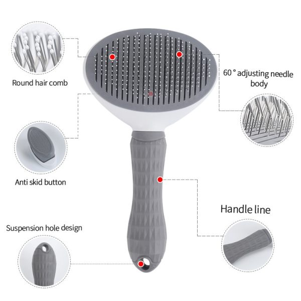 18d71bbb5d1f34089609a06a4cb854f3 Self-cleaning Massage Cat Hair Comb for Pet Supplies (Pet Self Cleaning Comb)