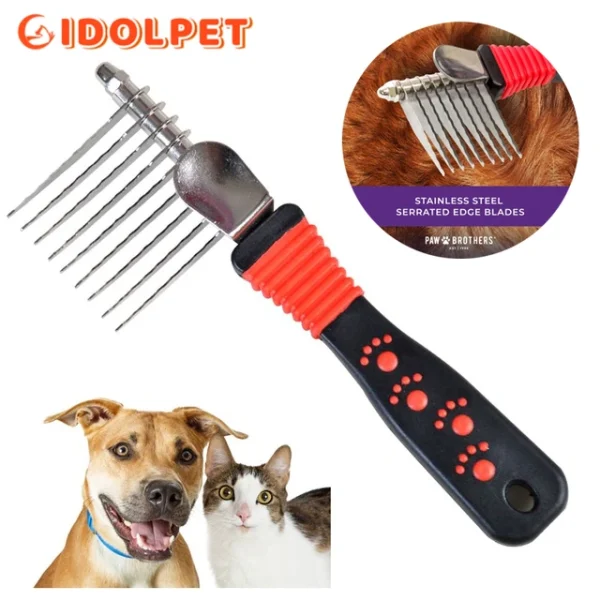 S5a96646d40cb4dca91e5b25df368079eA.jpg_640x640Q90.jpg_ Pet Serrated Dematting Comb for Long Haired Cats or Dogs
