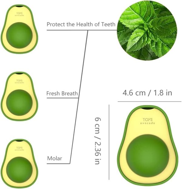 Version 1.0.0 Avocado Cat Toy Snack Ball for Cat with Catnip