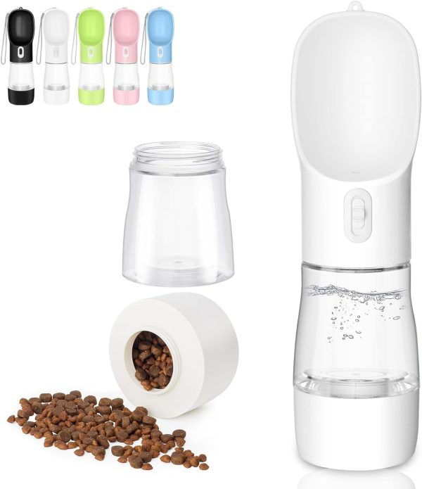 Outdoor Travel Portable Pet Water Bottle with Food Container