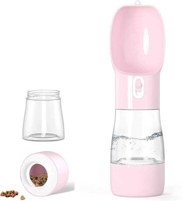 Outdoor Travel Portable Pet Water Bottle with Food Container