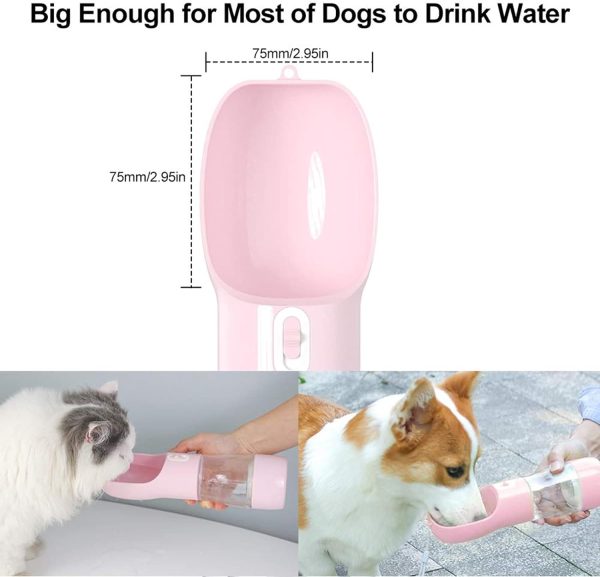 Outdoor Travel Portable Pet Water Bottle with Food Container