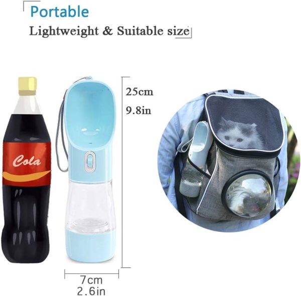 Outdoor Travel Portable Pet Water Bottle with Food Container
