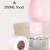 Outdoor Travel Portable Pet Water Bottle with Food Container